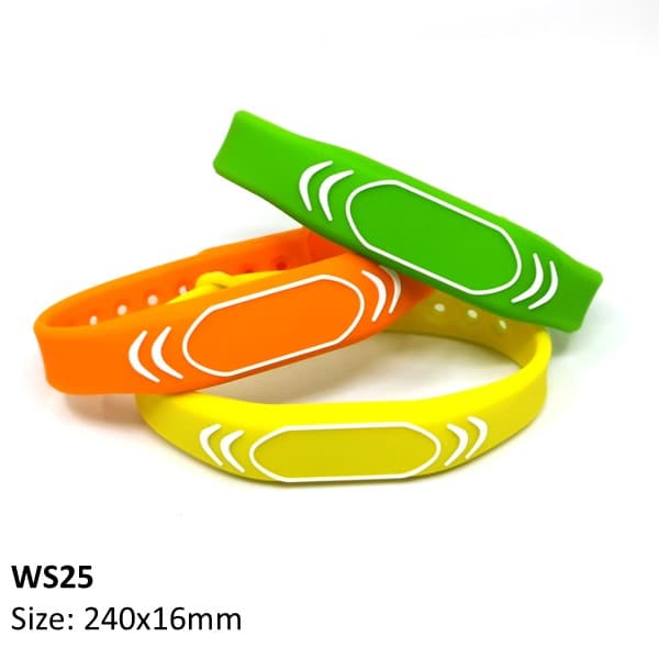 Slim Silicone RFID Bracelet Wristband WS25